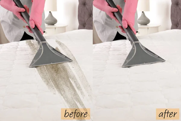 depositphotos 382127932 stock photo woman disinfecting mattress vacuum cleaner